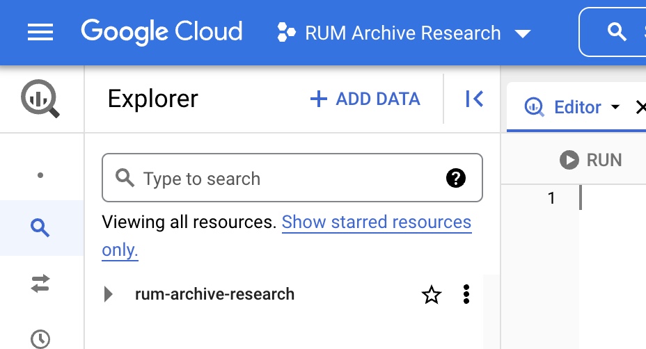 Google BigQuery Console